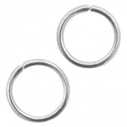 Open ring zilver 8 mm 200 stuks RVS