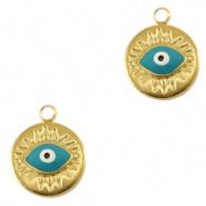 Bedel evil eye goud RVS