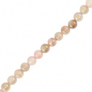 Schelp kraal roze 5,5 mm 22 stuks