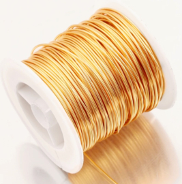 Koperdraad 0,3 mm goud brass