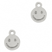 Bedel smiley zilver DQ