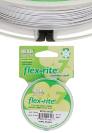 Beadsmith flex-rite 7 draads staaldraad met coating 0,45 mm