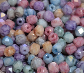 Facetkraal color mix 6x5 mm 20 stuks
