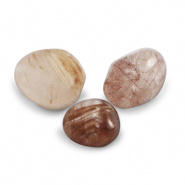 Natuursteen kralen Rutielkwarts 6 stuks 6-11 mm nugget