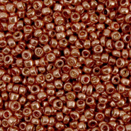 Rocailles bruin rosegold shine metallic 2 mm 20 gram