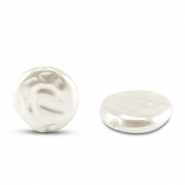 Acryl kraal wit zoetwaterparel 12 mm