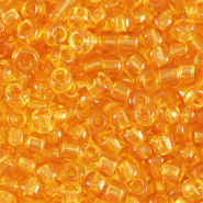 Rocailles oranje sandstone transparant 3 mm 20 gram