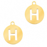 Bedel initial letter H goud RVS