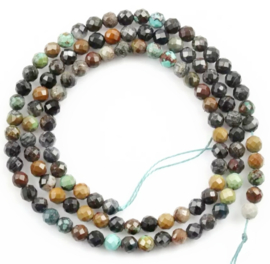 Natuursteen kraal Turquoise 2 mm facet