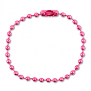 Sleutelhanger roze metallic chain