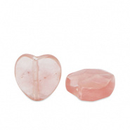 Glaskraal roze licht hart