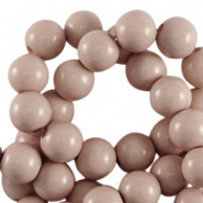 Acryl kraal bruin cappuccino shiny 6 mm
