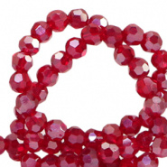 Facetkraal rood wine 4 mm 20 stuks