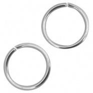 Open ring zilver 4 mm 200 stuks RVS