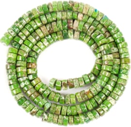 Natuursteen kraal groen mixed disc 6 mm 20 stuks