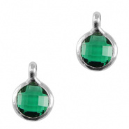 Crystal glas hanger groen zilver