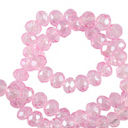 Facetkraal roze azalea 6x4 mm 17 stuks