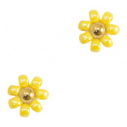Miyuki kralen bloemen 8mm Yellow-gold