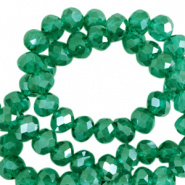Facetkraal groen lake 4x3 mm 25 stuks