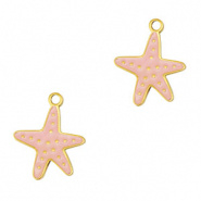Bedel zeester roze goud RVS