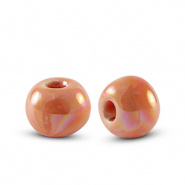 Keramiek kralen oranje blush 6 mm Grieks DQ