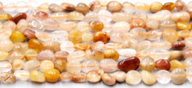 Natuursteen kralen Rutielkwarts 10 stuks 4-8 mm nugget