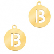 Bedel initial letter B goud RVS