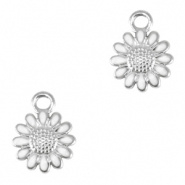 Bedel madelief zilver RVS