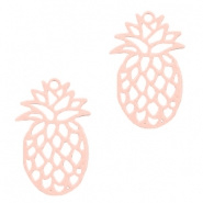 Bohemian hanger roze licht 19x12 mm ananas