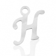 Bedel initial letter H RVS zilver
