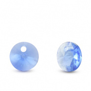 Crystal glas hanger blauw sapphire rond 6 mm