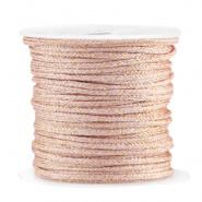 Macramé draad roze cherry blossom gold 2 mm gevlochten