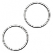Open ring zilver 10 mm 20 gram RVS