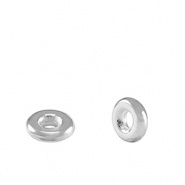 Metalen kraal zilver disc 4x1,5 mm RVS 25 stuks