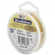 Beadalon rijgdraad 19 draads 0,38 mm 4,5 meter goud