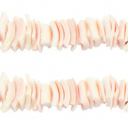 Schelp kraal roze peach licht chips