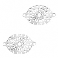 Bedel mandala ovaal RVS connector
