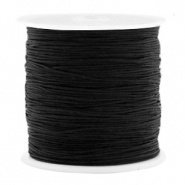 Macramé draad zwart 0,8 mm