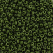 Miyuki rocailles groen avocado opaque 2 mm 5 gram