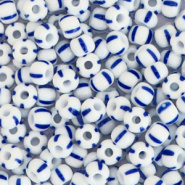 Preciosa rocailles wit blauw 4,1 mm 10 gram