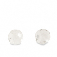 Glaskraal transparant off white 2x3 mm 20 stuks zirkonia