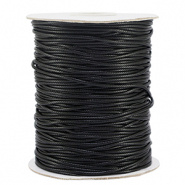 Macramé draad zwart 1,5 mm gevlochten