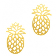 Bohemian hanger goud 19x12 mm ananas