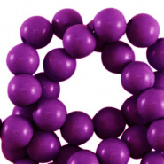 Acryl kraal paars aubergine bubble gum 14 mm