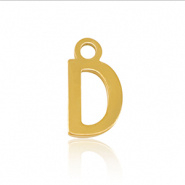 Bedel initial letter D RVS goud