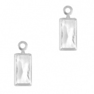 Crystal glas hanger kristal rechthoek zilver