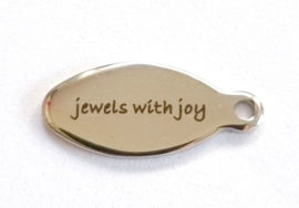 Bedel jewels with joy zilver RVS