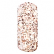 Natuursteen kraal beige wit plat langwerpig