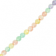 Schelp kraal multi color pastel 5,5 mm 22 stuks
