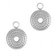 Bedel dots rond zilver RVS